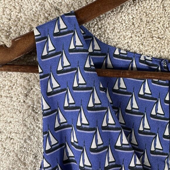 Anthropologie Eva Franco Wide Leg Jumpsuit Women's Size 2 Blue One Piece‎ V Neck - Picture 5 of 11